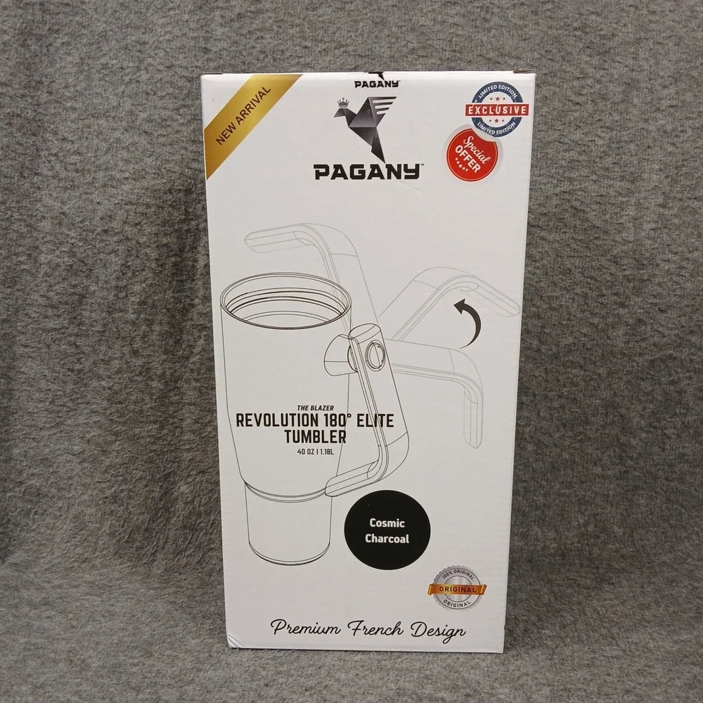 PAGANY Tumbler 40oz Revolution 180 Elite Cosmic Charcoal NEW